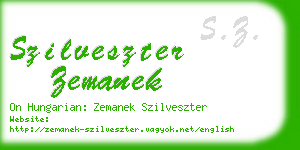 szilveszter zemanek business card